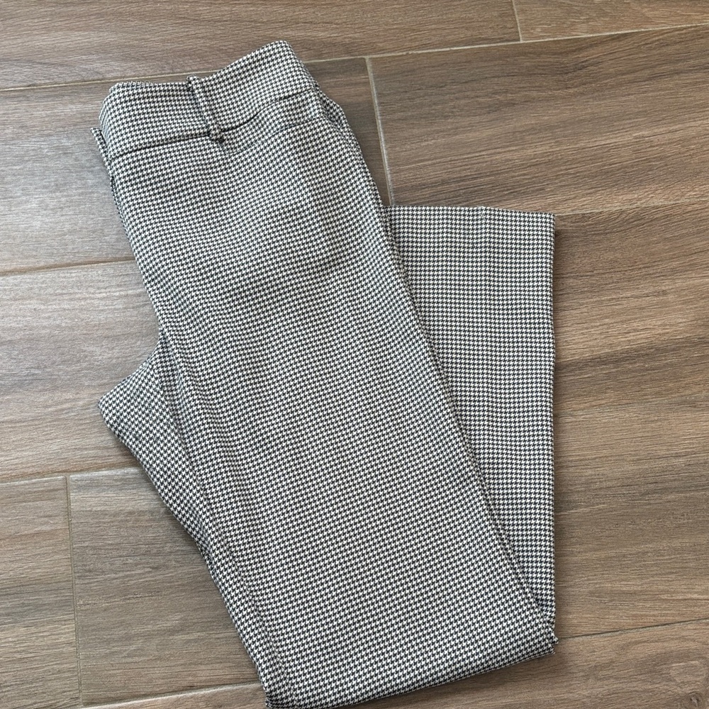 LOFT Houndstooth Dress Trouser - Black & Cream
